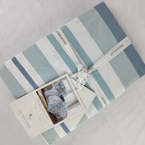 Levtex Home Truro Twin Duvet Set Blue White Striped 100% Cotton L20350BDTS